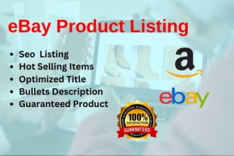 do ebay SEO listing, ebay product listing, ebay product research