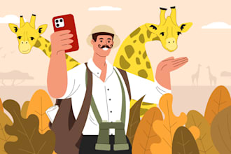 create a selling illustration for your website, products, stickers, or postcards