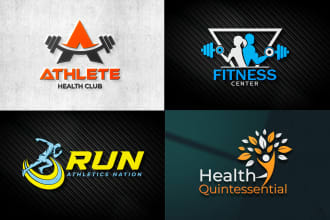 design gym, sports, health, clothing and fitness logo in 24hr