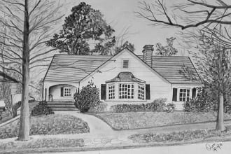 make hand drawn pencil sketch