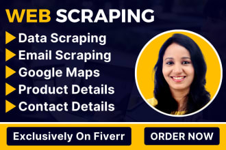 do data scraping, web scraping, email scraping and google maps data scraping