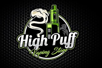 do unique marijuana cannabis weed and vape logo design