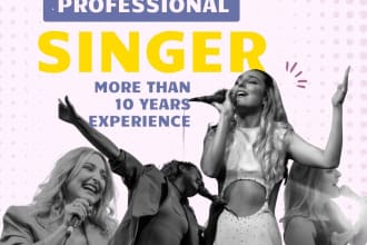 the voice singer, I will record your vocals, cover songs, jingles, chorus