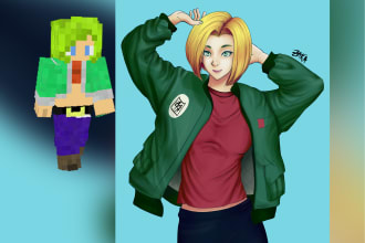 draw your minecraft skin or roblox character