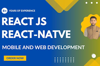 do website development by react and node js
