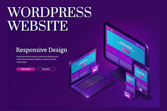 design a responsive wordpress website or create an elementor pro website