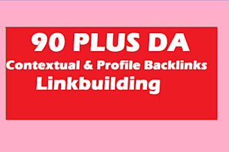 do manual linkbuilding,profile backlink,90 plus da dofollow,off page SEO