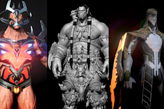 do 3d characters for games, films, animation whatever need