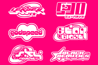 do a custom y2k logo or typography
