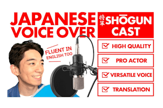 do japanese or english voiceover, shogun cast member