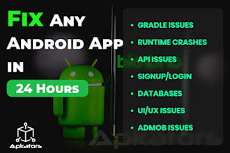 fix android app build issues, bugs and crashes