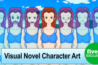create visual novel or rpg character art for your game