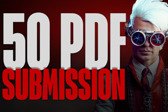 provide 50 PDF submission manually on high authority sites