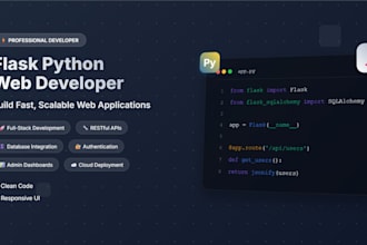 be your python, flask web developer