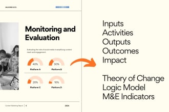 create a theory of change logic model and evaluation framework