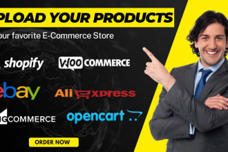 upload products to your woocommerce bigcommerce opencart ebay store