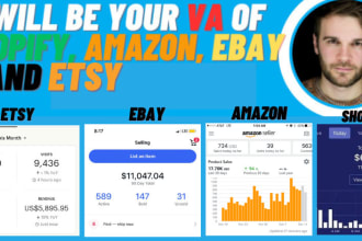 be your etsy VA, ebay VA, shopify VA and amazon VA