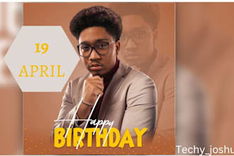 be your designer for birthday flyer and logo, website design