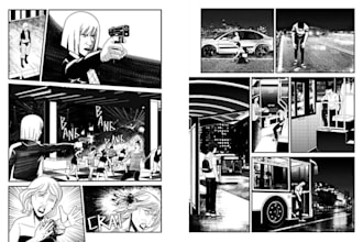 draw comic or manga pages with explicit and dark story themes