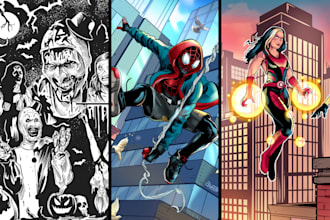 draw a illustration in comic style