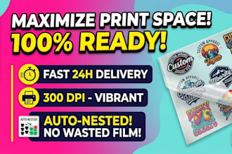 create dtf gang sheet ready to print in 24 hours