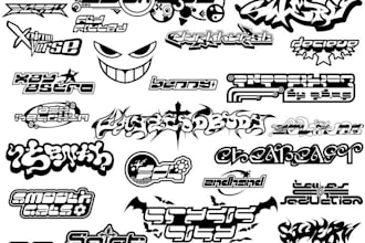 make custom y2k logo design in a few hours