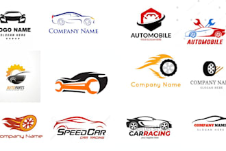 do snazzy street automobile and barber business logo design