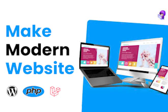 create professional website using wordpress, php