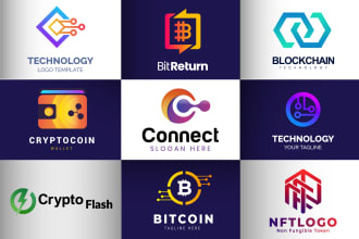 design minimal and modern nft, tech, web3, crypto, security, and startup logo
