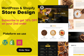 design a responsive wordpress website and build converting shopify store