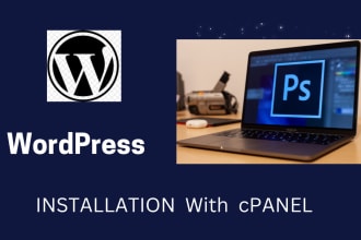 install wordpress, setup theme with cpanel
