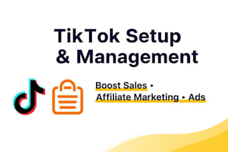 setup tiktok shop and do dropshipping affiliate and influencer marketing