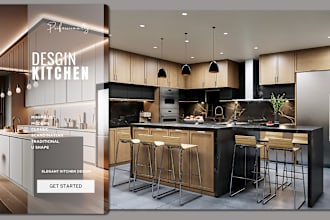 create a 3d design of your kitchen