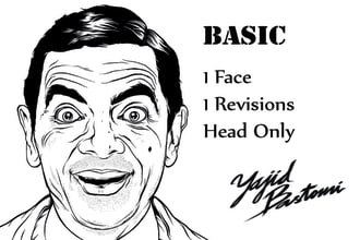 draw realistic vector line art your face from your photo