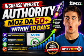 increase your website moz da 50 and moz pa 30