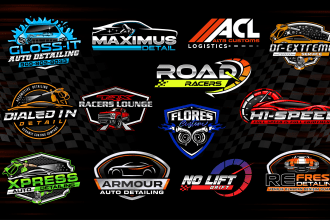 do 3d auto detailing, car wash, automotive logo design
