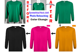 dress cloth car product color change photo retouching image editing neck joint