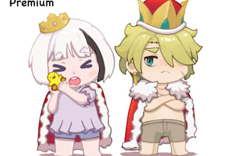 draw cute anime chibi, sticker and pet for you