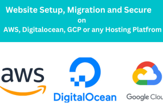 setup, migrate website on aws, gcp, digitalocean, linode