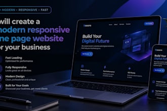 create responsive one page website for your business