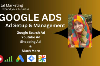 create and manage google ads, video ads, shopping ads