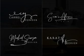 design hand drawn signature custom logo