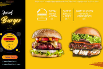 design creative food posters ,party posters ,gym posters ,marketing posters
