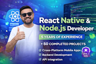 do mobile app development ios android app as a  react native app developer