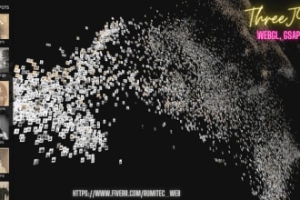 develop webgl three js 3d website and web animation