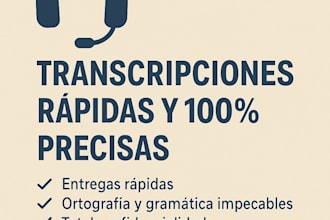 transcribe audio and do video transcription within 24 hours