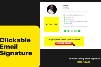 create a clickable email signature for you