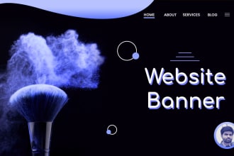 design a professional website banner, website header, slider