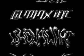 make chrome y2k custom logo in a few hours