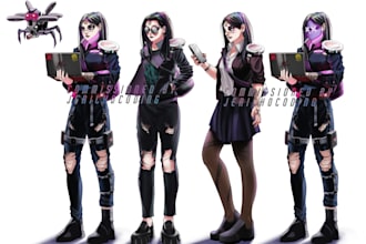 design characters for your game, animation or comic, manga